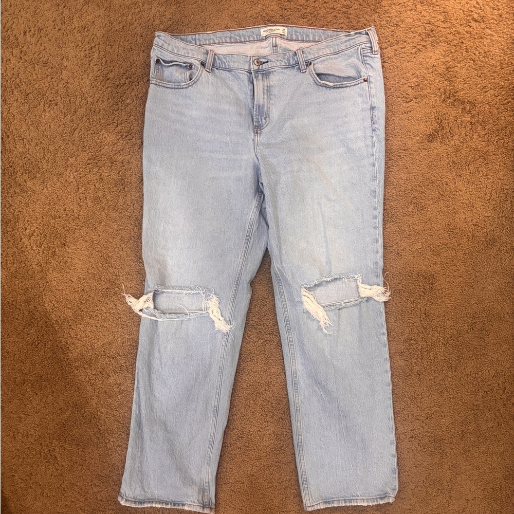 Abercrombie & Fitch Light Blue Boyfriend Jeans